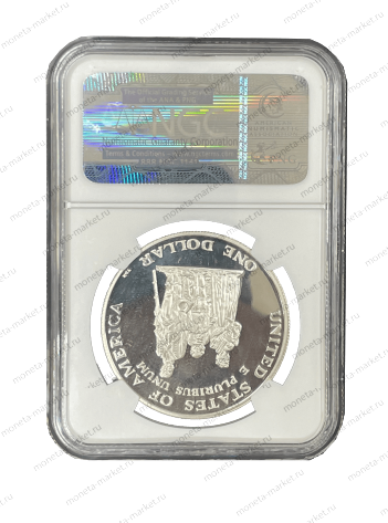 1 доллар Black Patriots 1998 г. - S в слабе NGC PF 69 Ultra Cameo